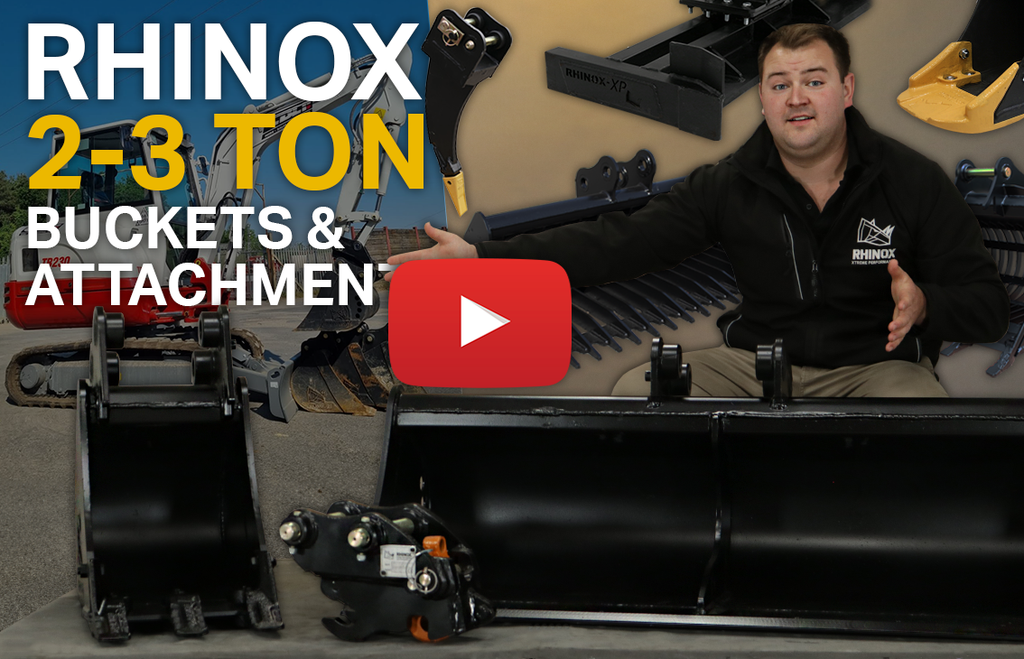 Rhinox 2 - 3 Ton Buckets & Attachments Range (Video)