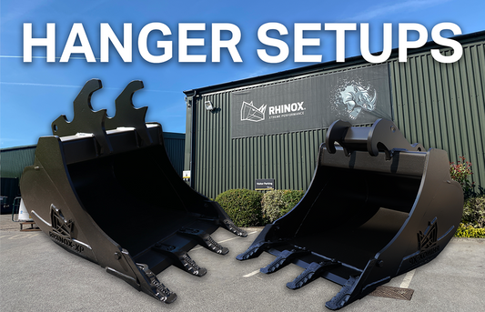 Rhinox Excavator Bucket / Attachment Hanger Set ups