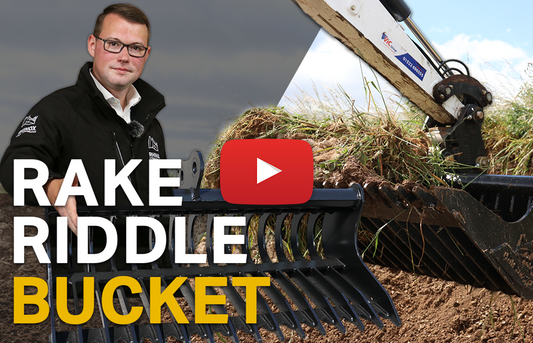 2 attachments in 1 - Rake Riddle Bucket