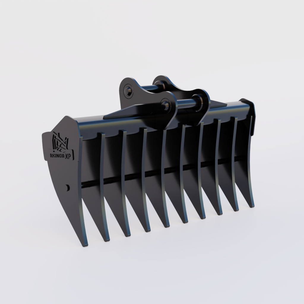 Hitachi zx135US-6 Excavator Land Clearance Rake - 72" Heavy Duty