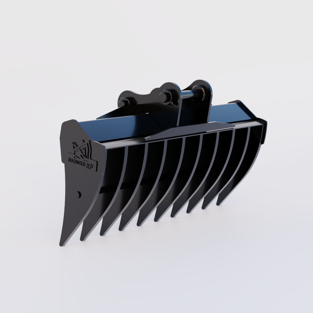 Hyundai HX140A L Excavator Land Clearance Rake - 72" Heavy Duty