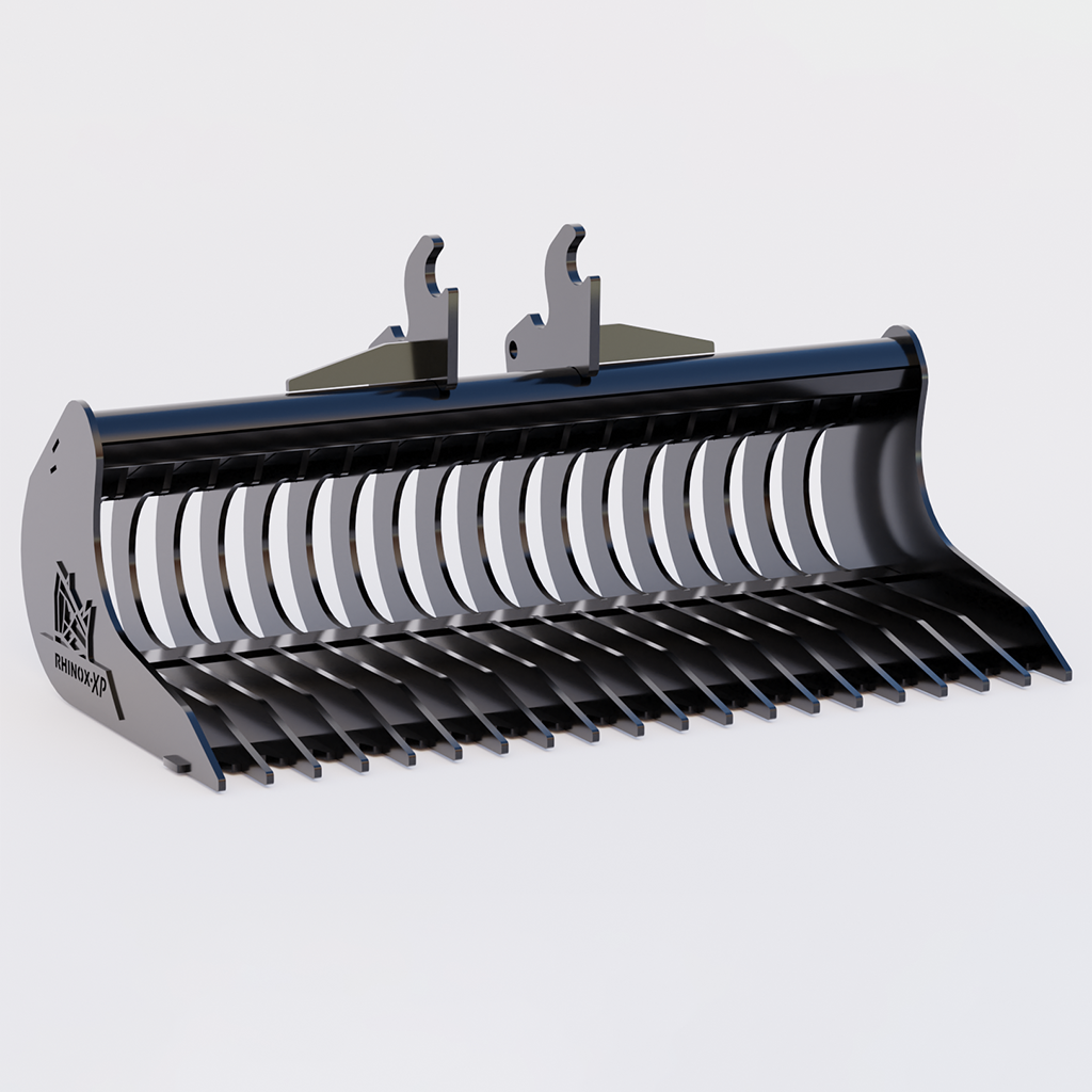 Kubota U27-4 Quick Attach Rake Riddle Bucket 48 Inch | Rhinox Group US