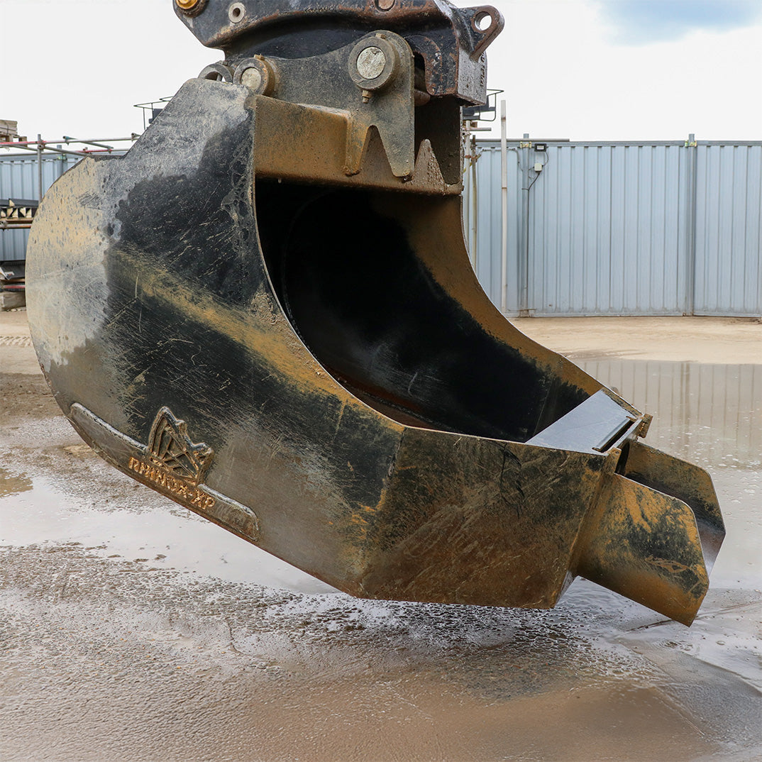 CAT 306 Concrete Pouring Bucket after cleaning