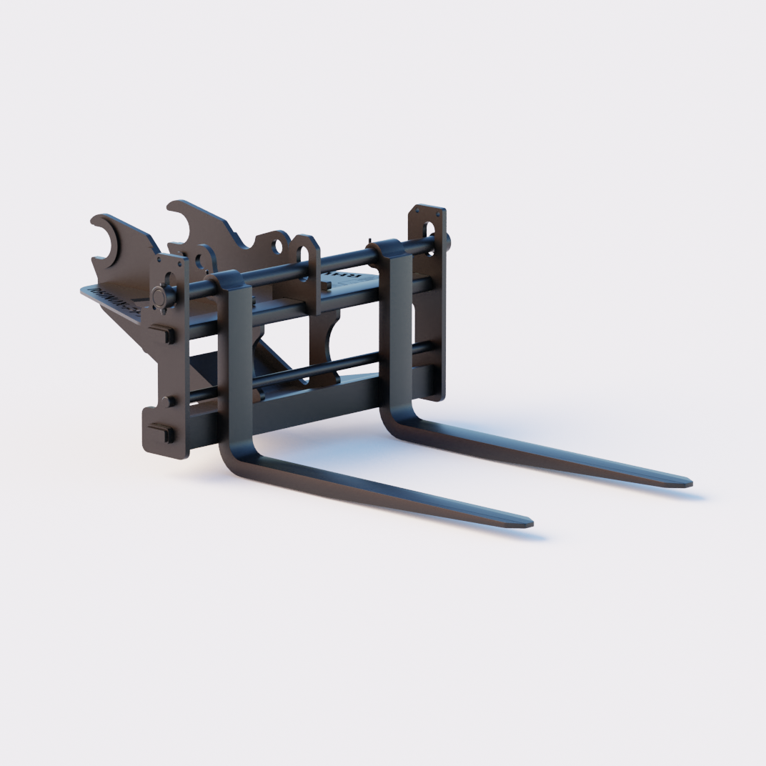 Kubota KX080 Quick Attach Pallet Forks Front