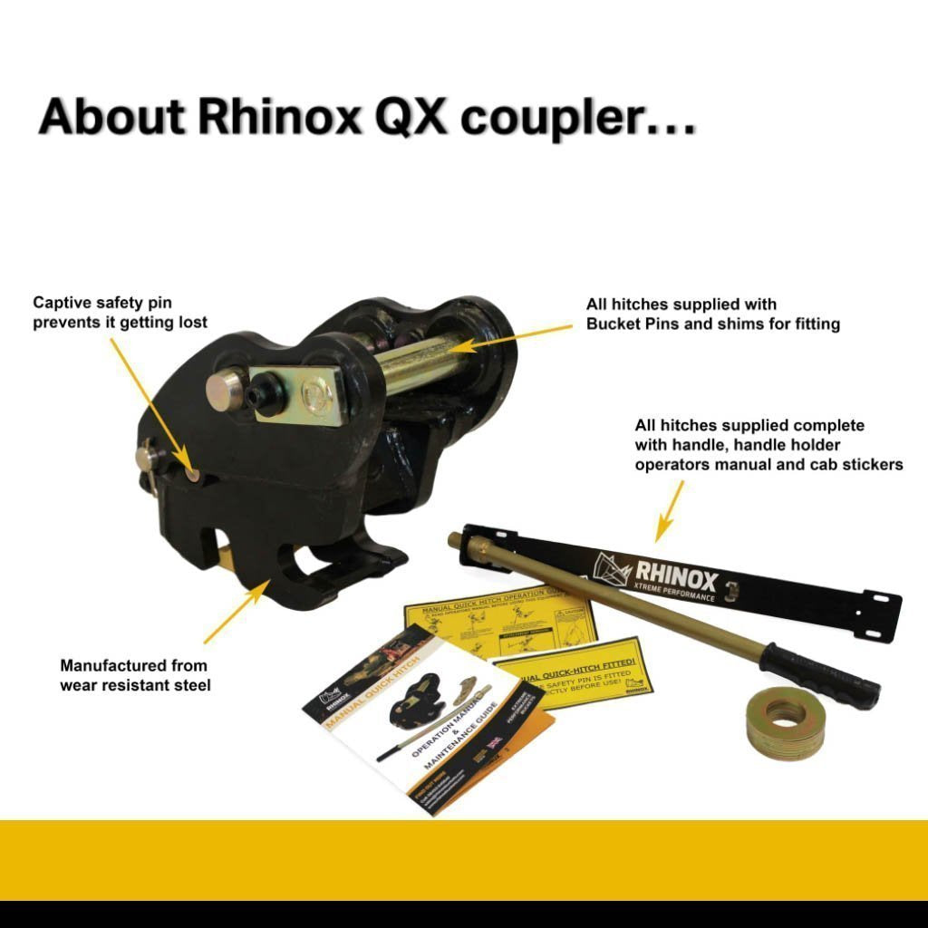 JCB 8025 ZTS Mechanical Pin Grab Quick Coupler - Rhinox Group US