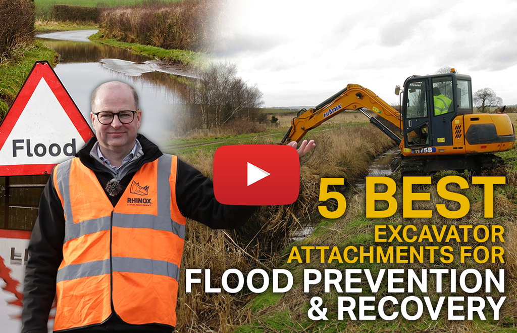 Excavator Attachments for Flood Prevention & Recovery (Video)
