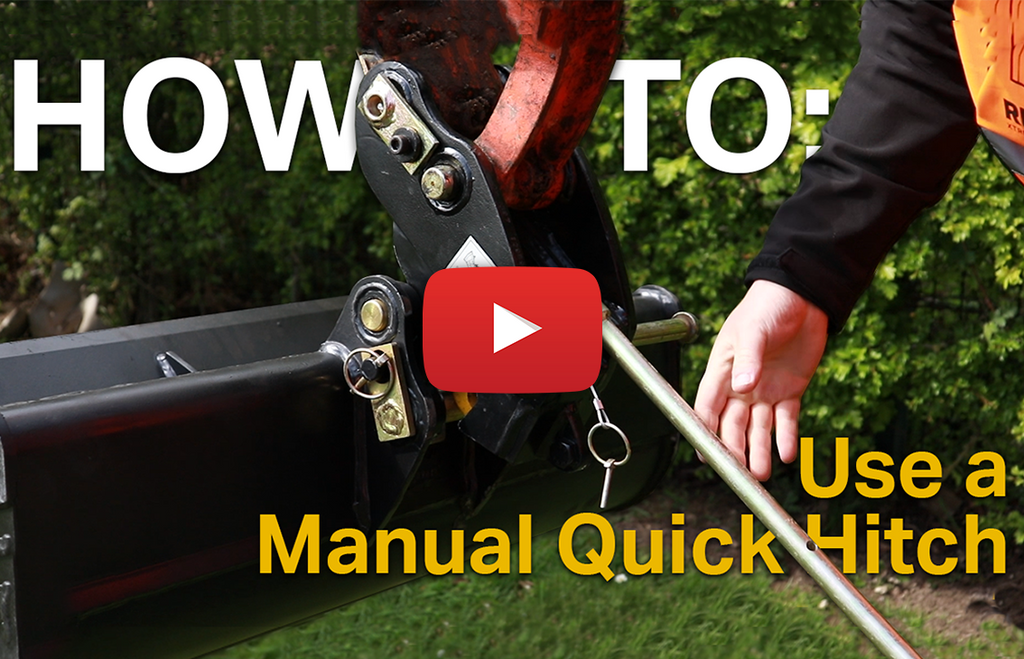 How To: Use A Manual Quick Hitch / Mechanical Pin Grabber Coupler on an Excavator (Video)