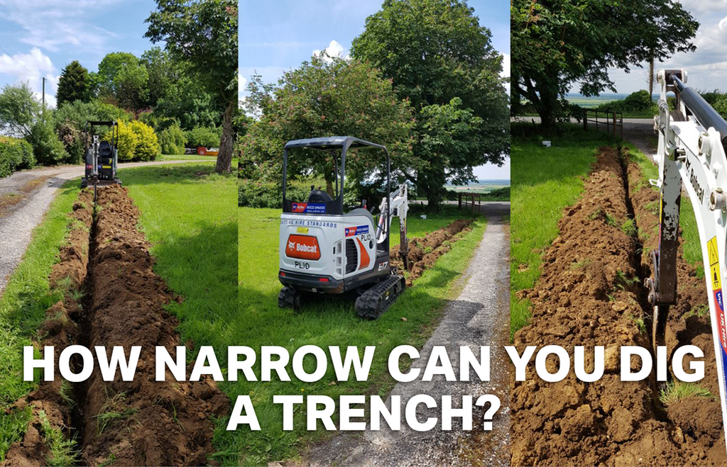 How narrow can you dig a trench? What is the narrowest bucket size?