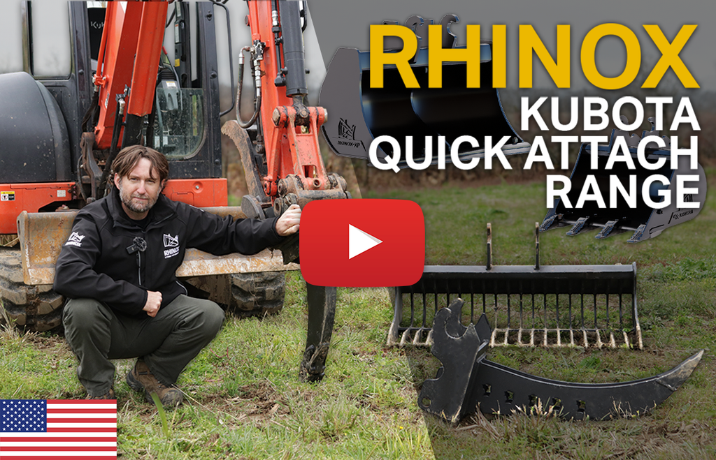 Kubota Quick Attach Buckets & Attachments (Video)