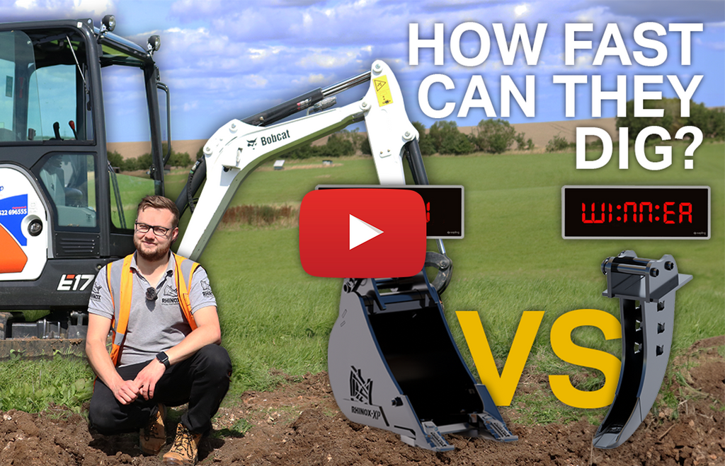 Micro Trenching Buckets VS Digging Buckets - How fast can they dig? (Video)