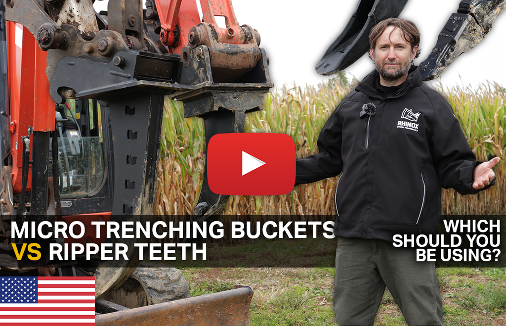 Micro Trenching Buckets VS Ripper Teeth (Video)