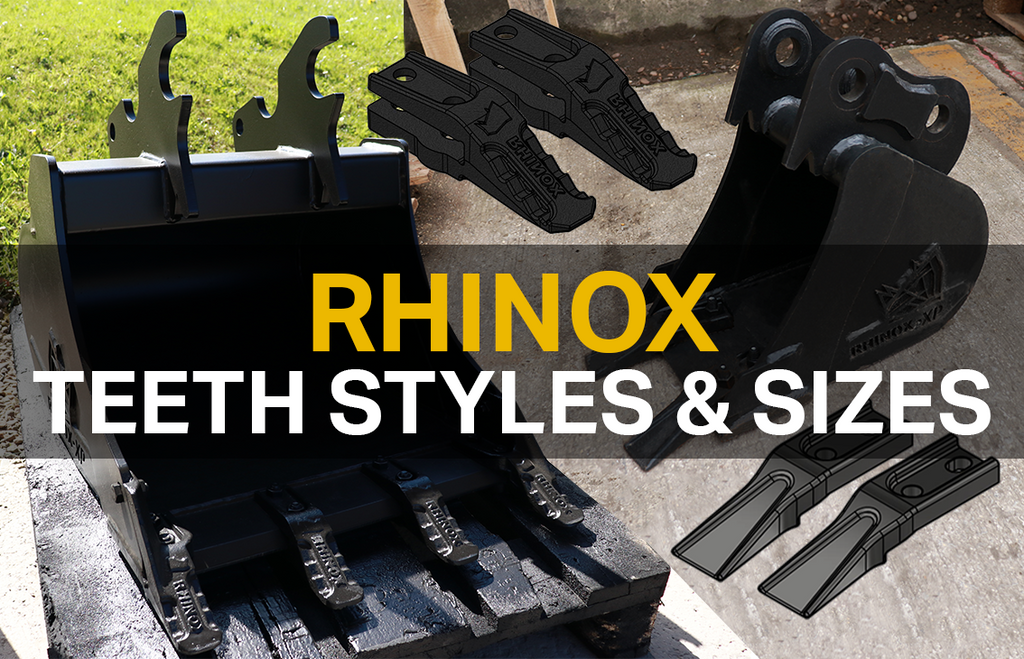 Rhinox Teeth Styles and Sizes - Buckets & Attachments