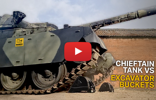 Ultimate Durability Test - 55 Ton Tank VS Rhinox Buckets (Video)