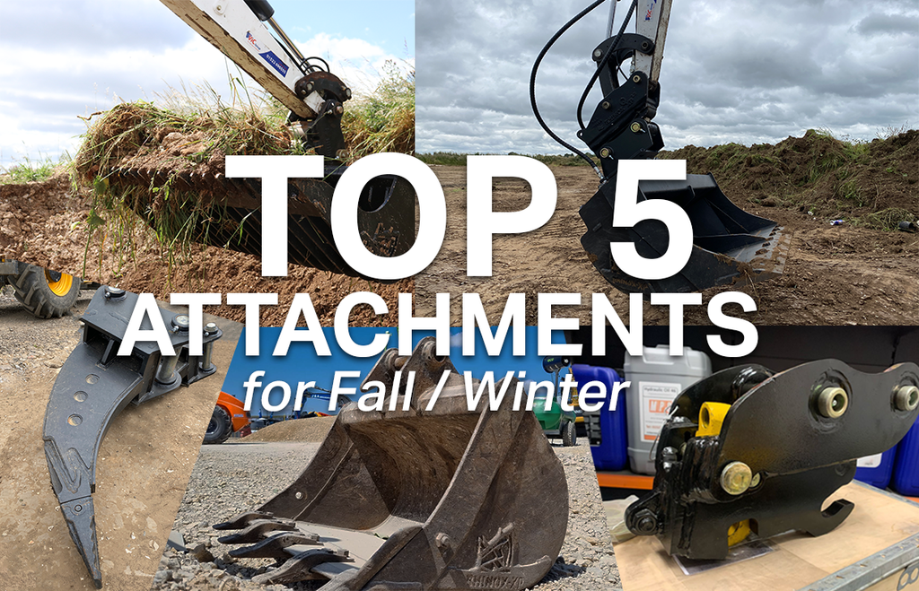 Top 5 Excavator Attachments for Fall / Winter