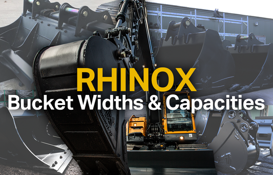 Rhinox Digging Buckets and Grading buckets / ditch cleaning buckets widths and capacities