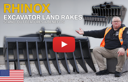 Excavator Land Rake - Sizes & Build Quality (Video)
