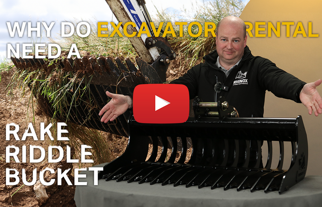Why do Excavator Rental companies need a Rake Riddle Bucket on their fleet? (Video)