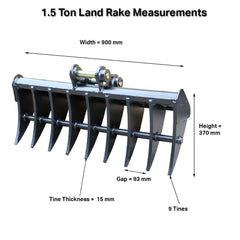 XCMG XE20E Land Rake 36" / 915mm