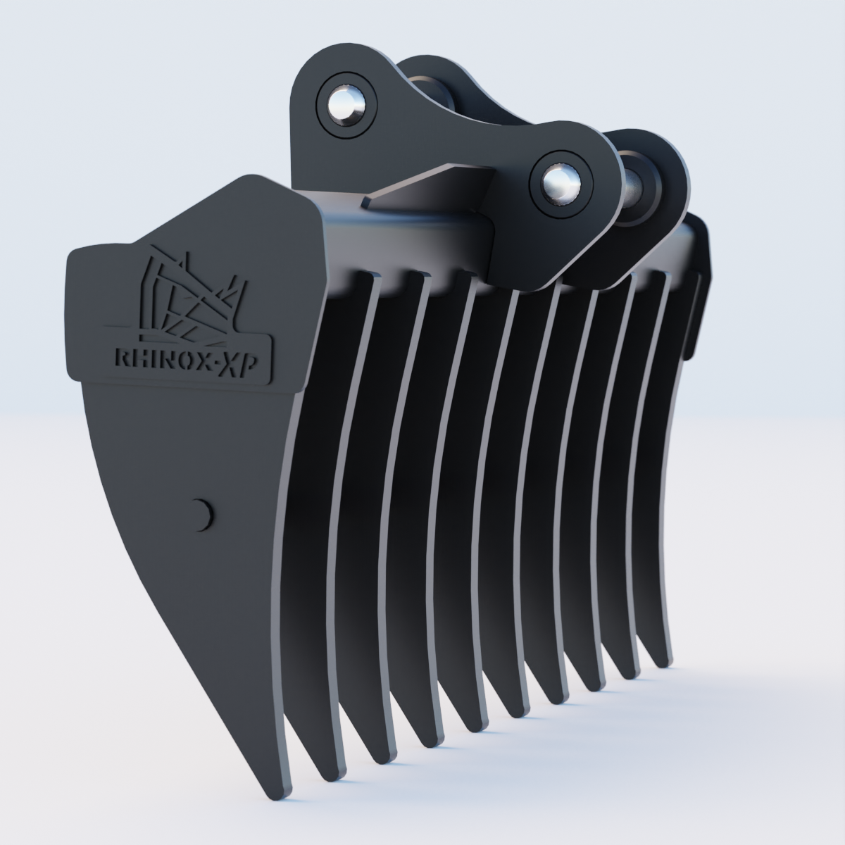 Volvo EC140E  Excavator Land Clearance Rake - 72" Heavy Duty Side