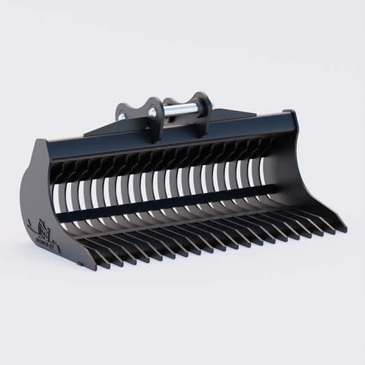 SANY SY155U  Excavator Rake Riddle Bucket - 72" Front