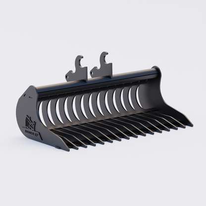 Kubota U17 Quick Attach Rake Riddle Bucket 36 Inch Front