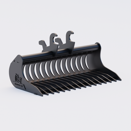 Hitachi ZX17U Rake Riddle Bucket 36" / 900mm Front