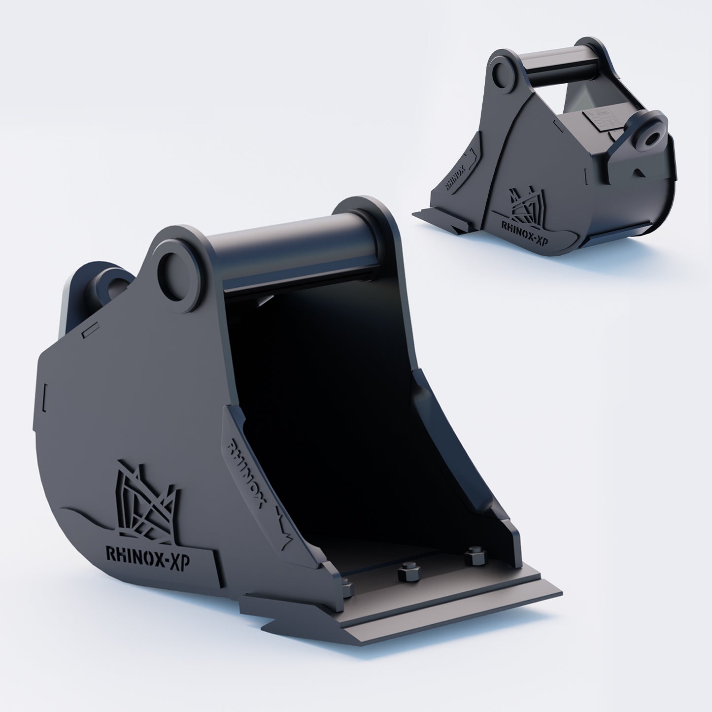 10" Heavy Duty Digging Bucket to suit TAG Coupler QC27 (1.25" Pin) Front & Back - Variant 2