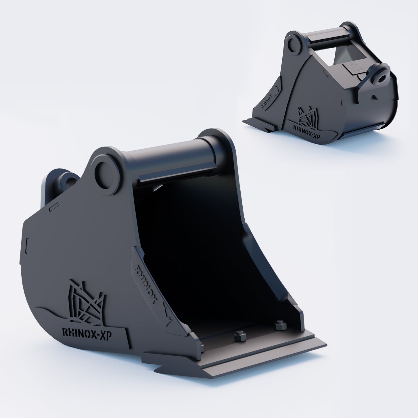 12" Heavy Duty Digging Bucket to suit TAG Coupler QC27 (1.25" Pin) Front & Back - Variant 2