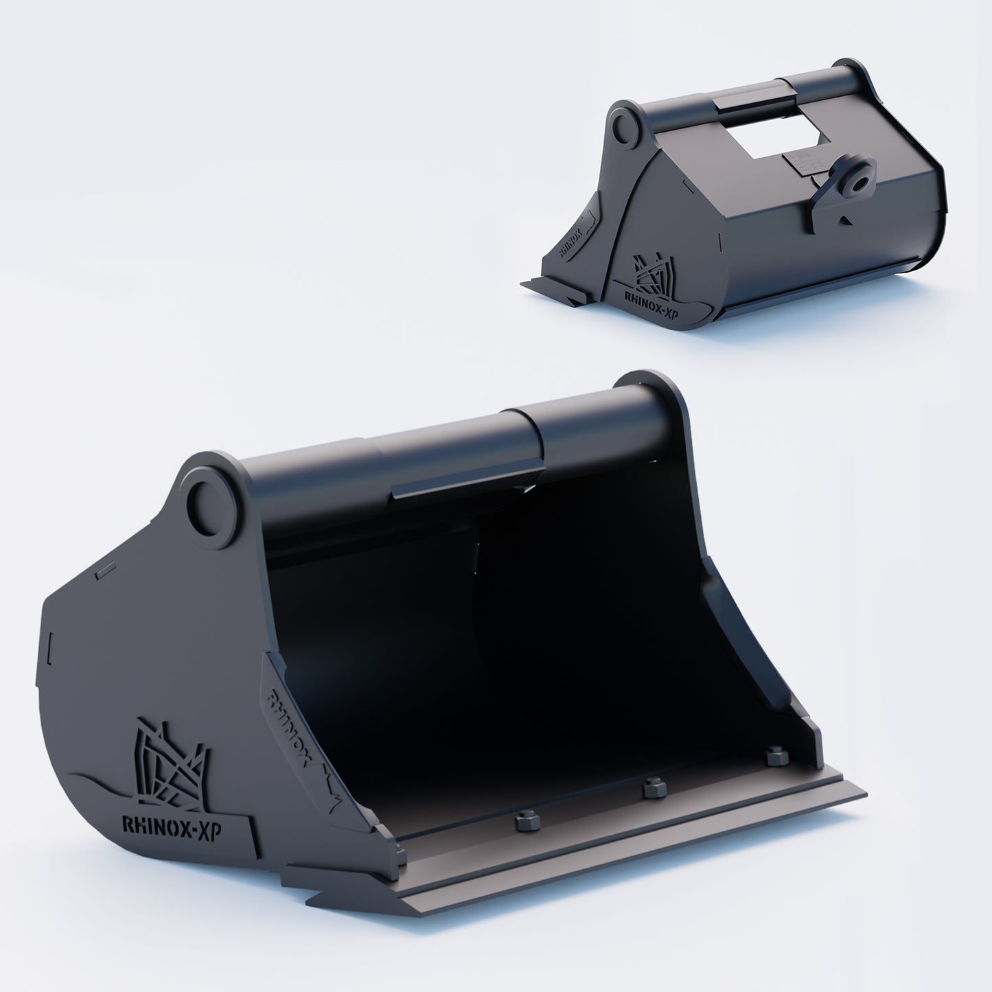 24" Heavy Duty Digging Bucket to suit TAG Coupler QC27 (1.25" Pin) Front & Back - Variant 2