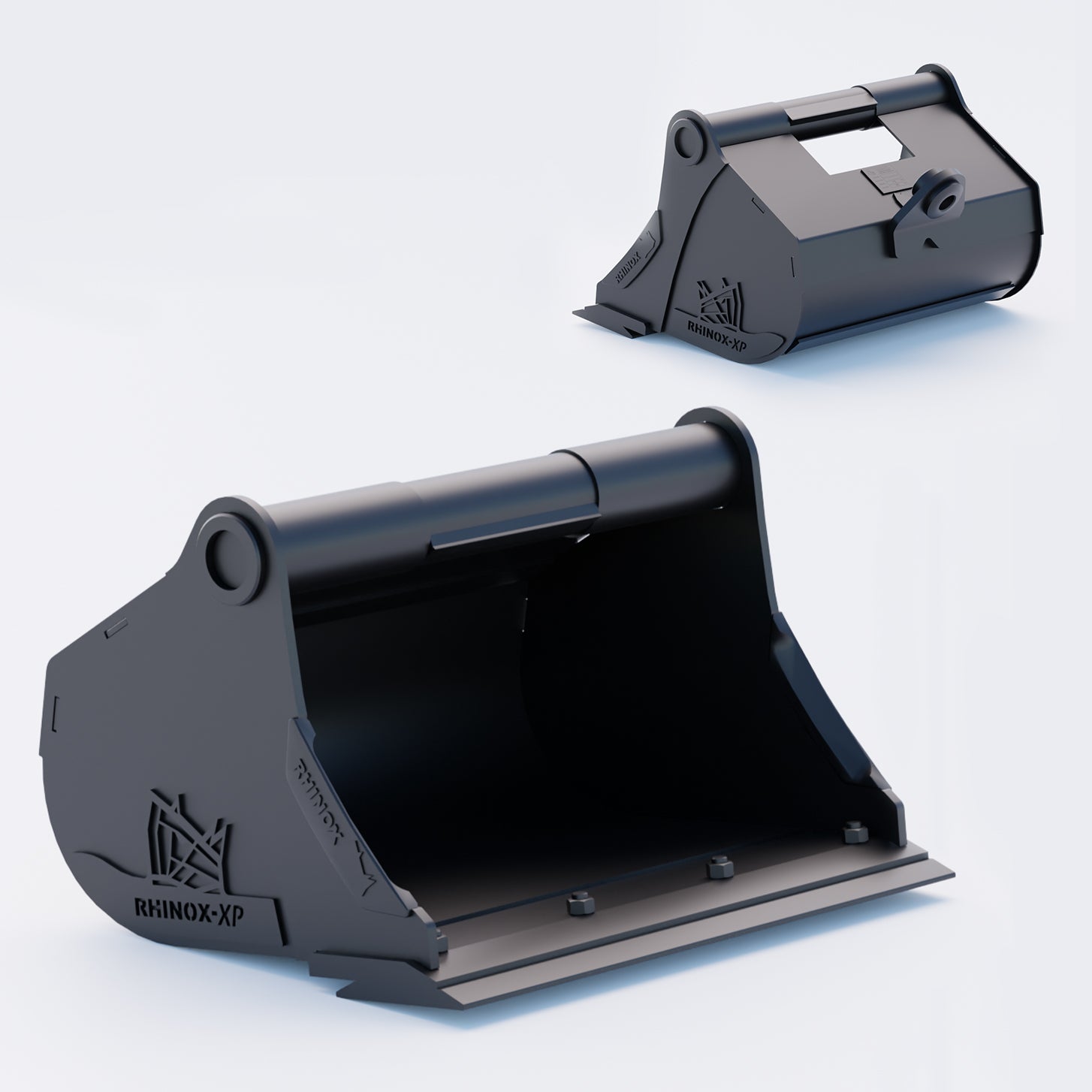 24" Heavy Duty Digging Bucket to suit TAG Coupler QC27 (1.25" Pin) Front & Back - Variant 2