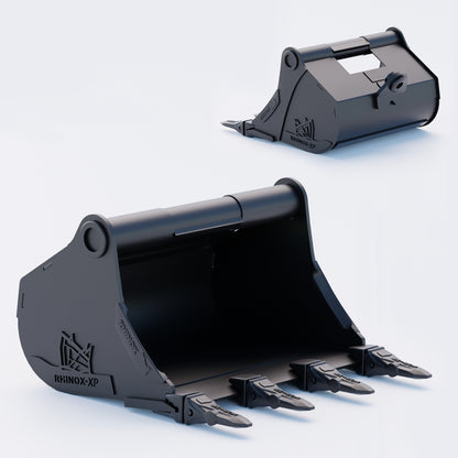 24" Heavy Duty Digging Bucket to suit TAG Coupler QC27 (1.25" Pin) Front & Back - Variant 1