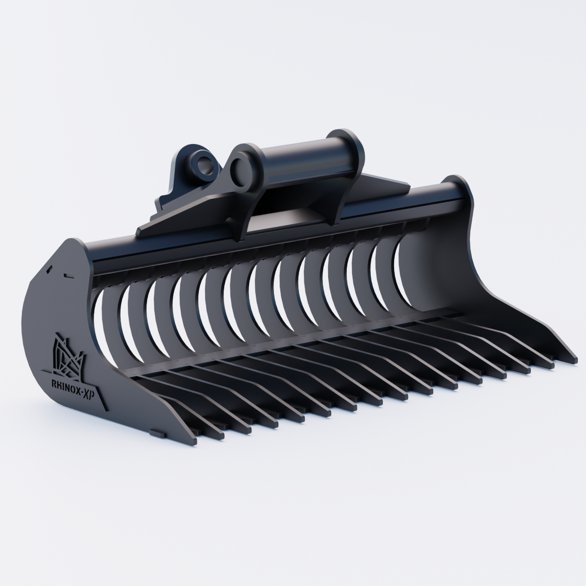 36" Rake Riddle Bucket to suit TAG Coupler QC27 (1.25" Pin) Front