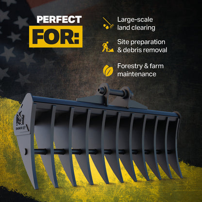 Yanmar B30V Land Rake 48" / 1200mm Infographic 1