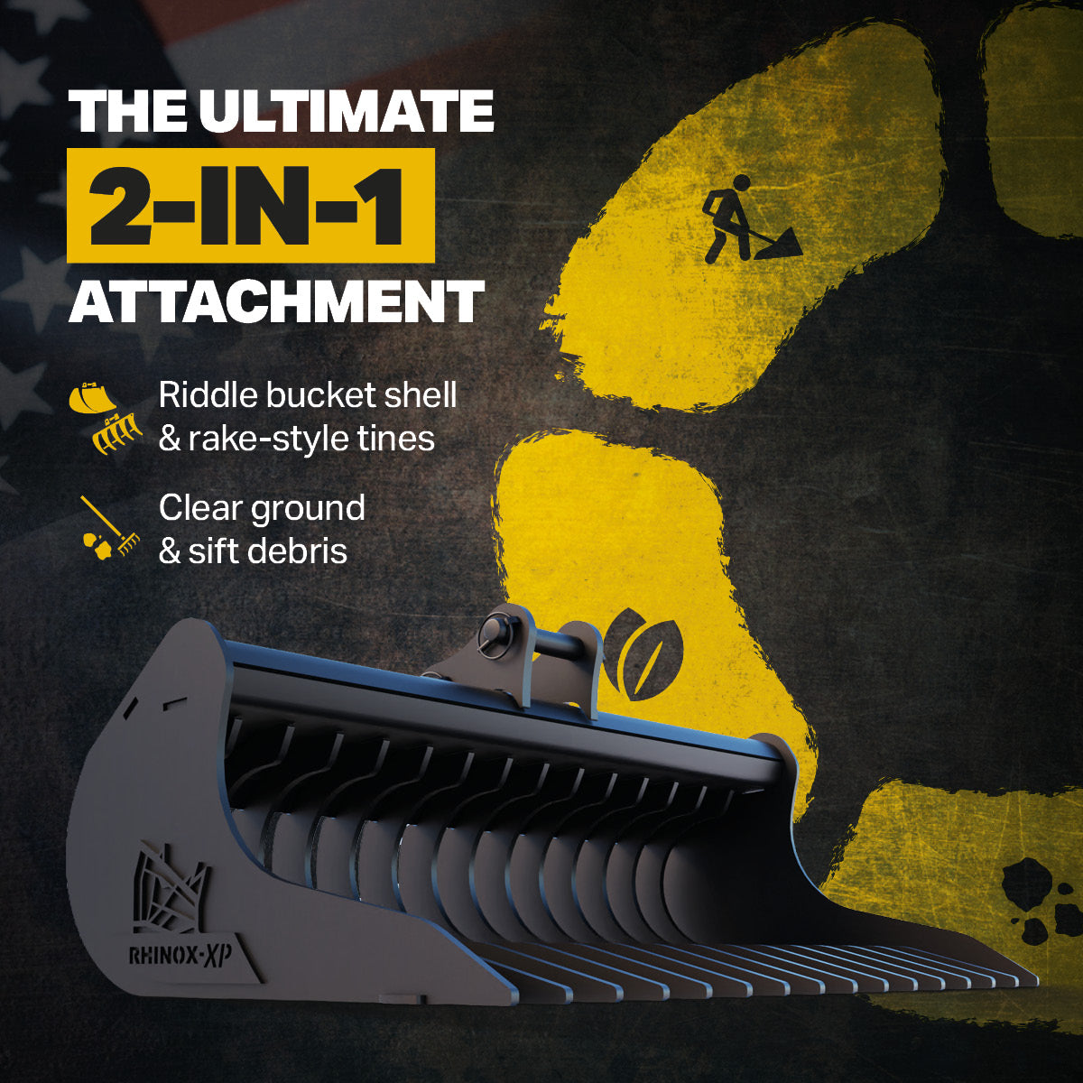 JCB 802 Rake Riddle Bucket 48" / 1200mm Infographic 1