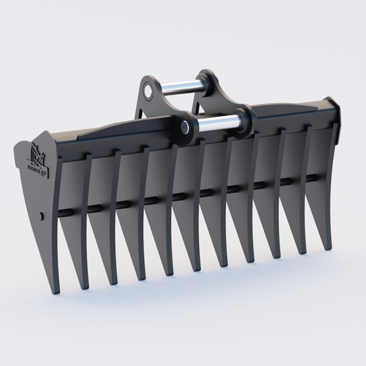 Hyundai HX210A L Excavator Land Clearance Rake - 84" Heavy Duty Front