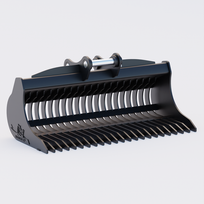 Hitachi ZX200LC-5G, LA Excavator Rake Riddle Bucket - 84" Front