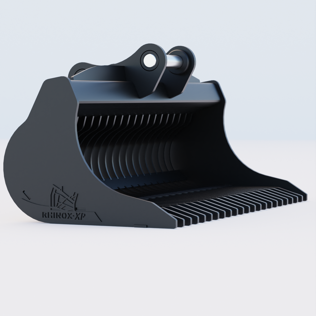 Hitachi ZX200LC-5G, LA Excavator Rake Riddle Bucket - 84" Side