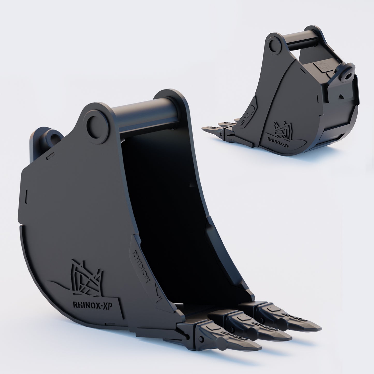 10" Heavy Duty Digging Bucket to suit TAG Coupler QC27 (1.25" Pin) Front & Back - Variant 3