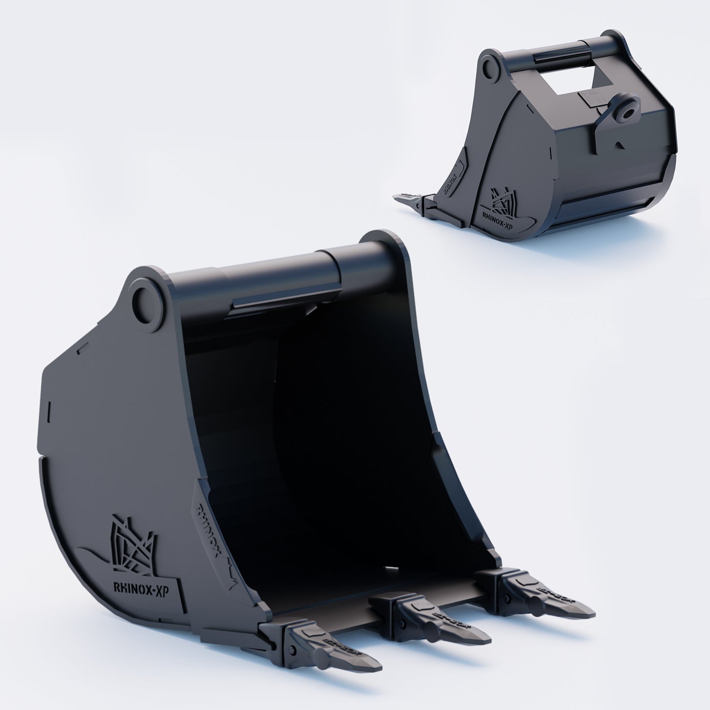 18" Heavy Duty Digging Bucket to suit TAG Coupler QC27 (1.25" Pin) Front & Back - Variant 3
