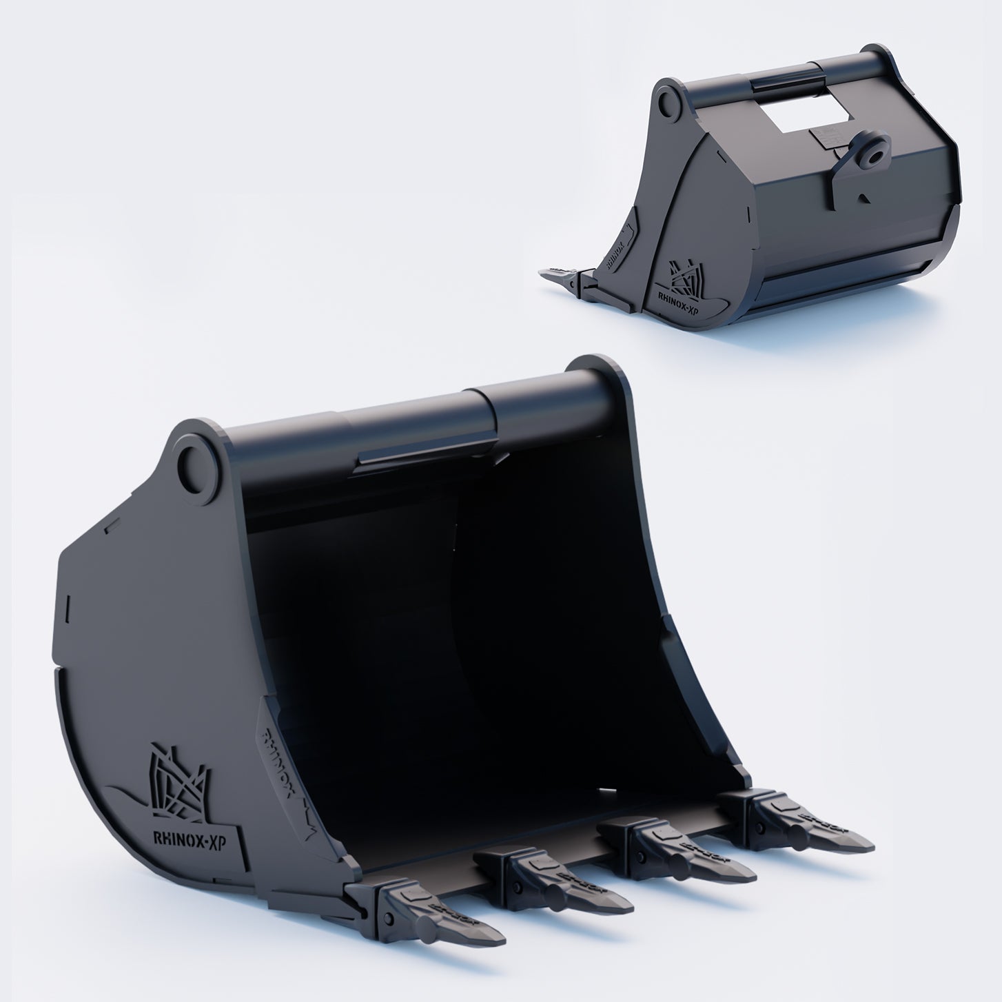 24" Heavy Duty Digging Bucket to suit TAG Coupler QC27 (1.25" Pin) Front & Back - Variant 3