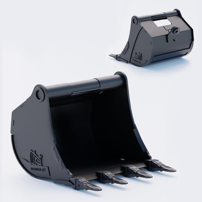 24" Heavy Duty Digging Bucket to suit TAG Coupler QC27 (1.25" Pin) Front & Back - Variant 3