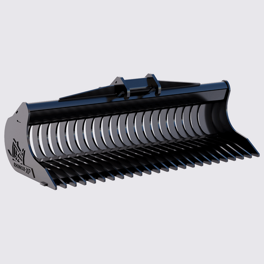Bobcat E55 Rake Riddle bucket