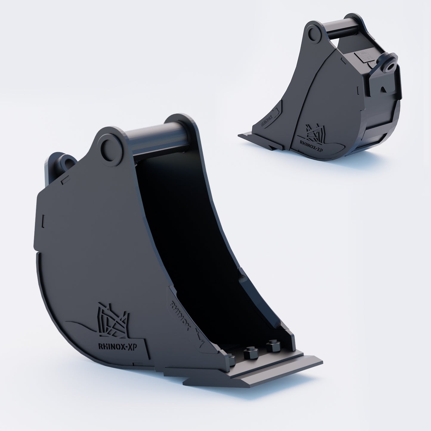 10" Heavy Duty Digging Bucket to suit TAG Coupler QC27 (1.25" Pin) Front & Back - Variant 6