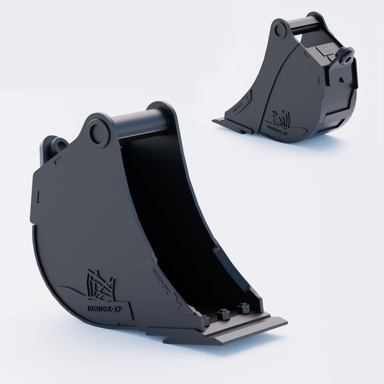 10" Heavy Duty Digging Bucket to suit TAG Coupler QC27 (1.25" Pin) Front & Back - Variant 6