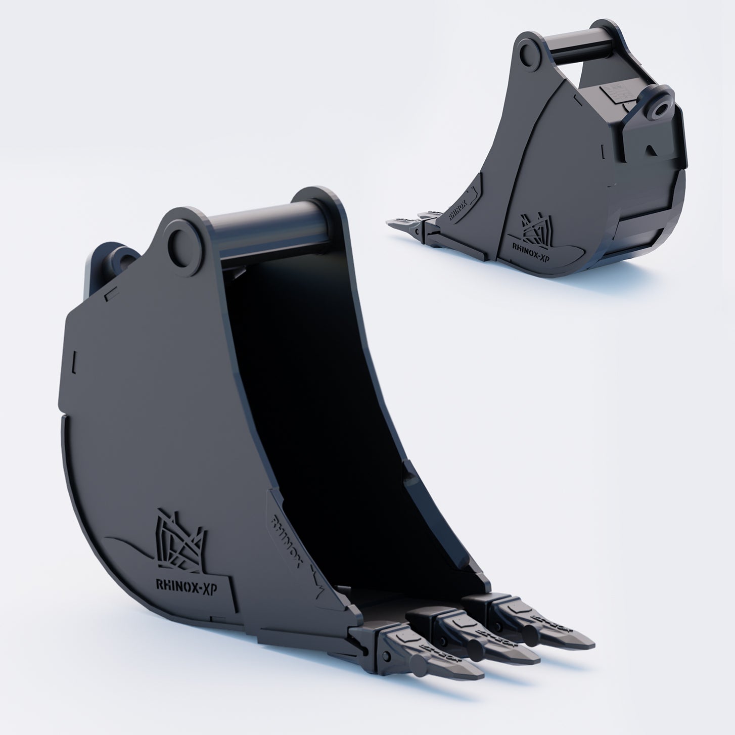 10" Heavy Duty Digging Bucket to suit TAG Coupler QC27 (1.25" Pin) Front & Back - Variant 5