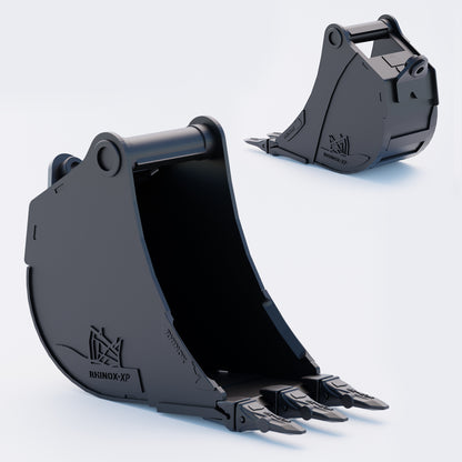 12" Heavy Duty Digging Bucket to suit TAG Coupler QC27 (1.25" Pin) Front & Back - Variant 5