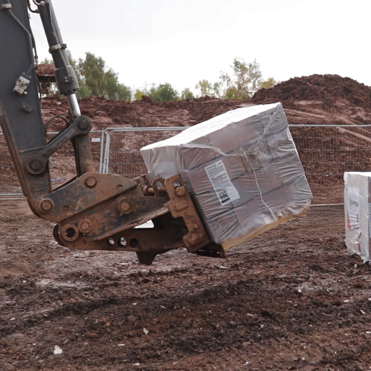 Kubota KX057-5 Quick Attach Pallet Forks Lifestyle Image 3