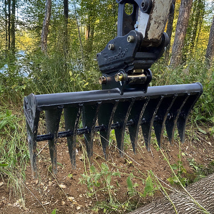 Kobelco SK140SRLC  Excavator Land Clearance Rake - 72" Heavy Duty Lifestyle Image 5