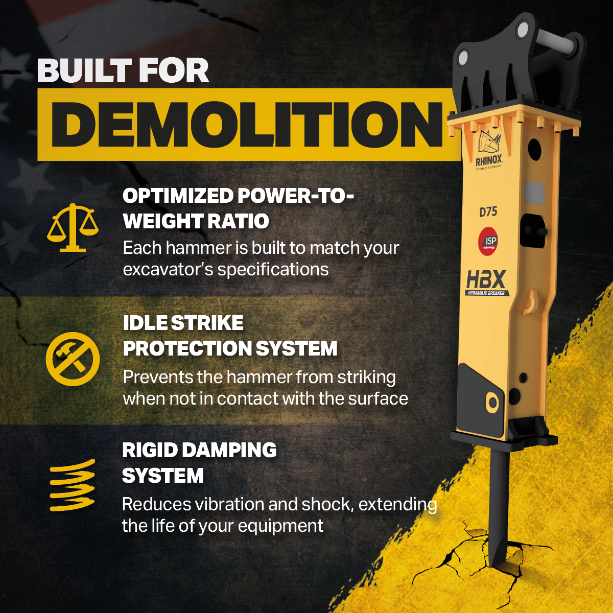 Hydraulic Hammer Product Infographic 1